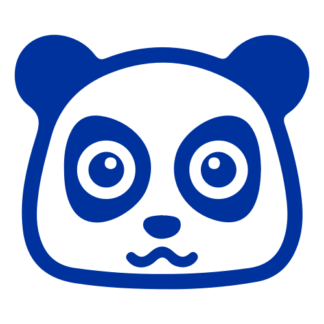 Adorable Cute Panda Decal (Blue)